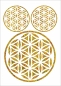 Preview: 3 Mandalas in Hologramm Gold, Folien Bügelmotiv in A5